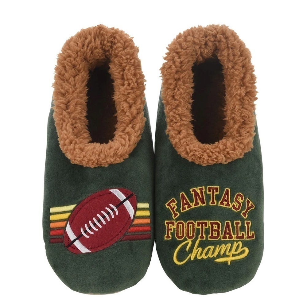 Fantasy Football Snoozies bedroom shoes slippers slip-Ons size 9/10 Loafers NWT